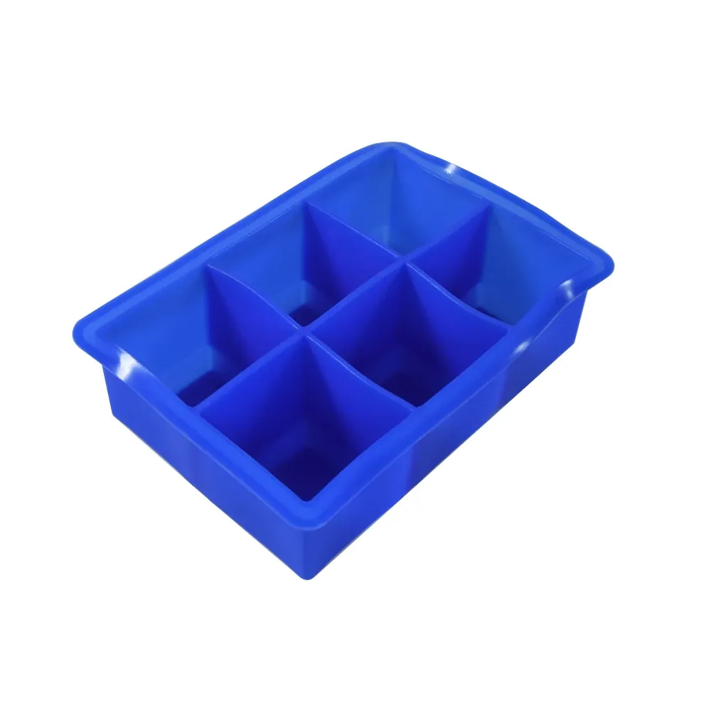 Cube carré de qualité alimentaire moule Fruit Cube Maker 6 plate-forme barre de cuisine Barre de glace Silicone