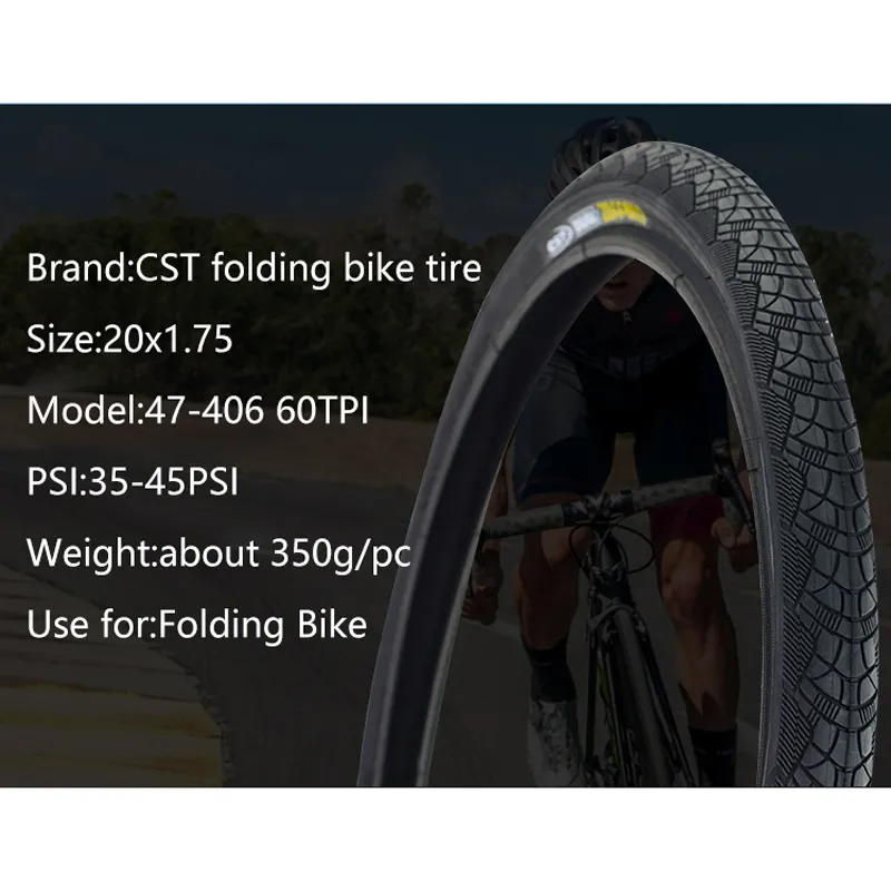 CST 20INCH 20x1.5 20x1.75 Складная велосипедная шина 40-406 47-406 Bicycle Tire 1,5/1,75 BMX 406 Маленькая колесная велосипедная шина C1635