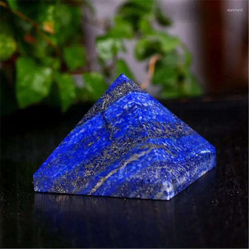 Figurine decorative LAPIS naturale Lazuli gemma pietra piramid