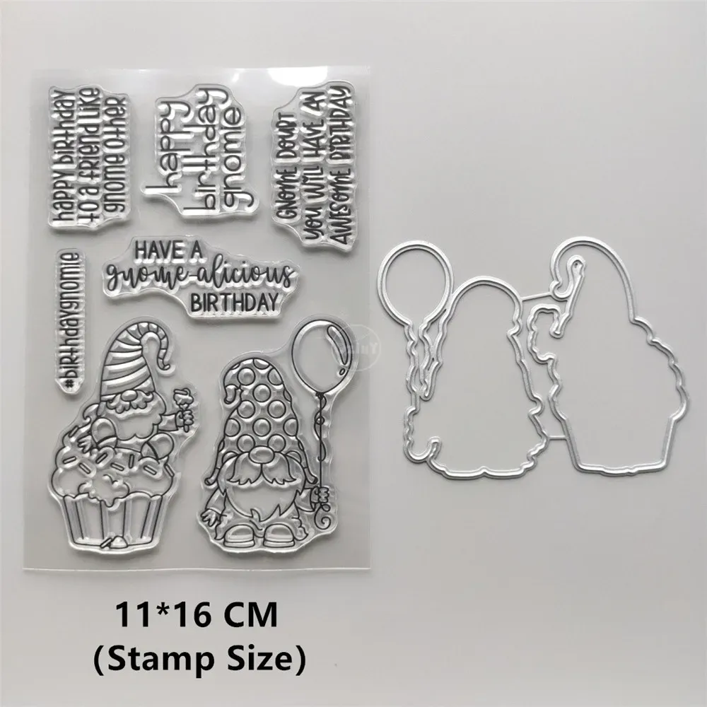 Animals Rabbit Clear Stamps and Metal Cutting Dies Girls DIY Scrapbooking Embossing Album Seal Template Punch Stencils