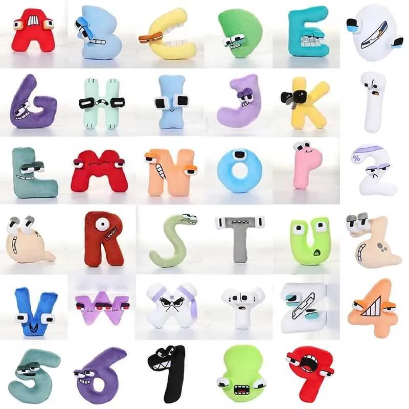 플러시 인형 26 동물 플러시 인형으로 채워진 새로운 알파벳 지리