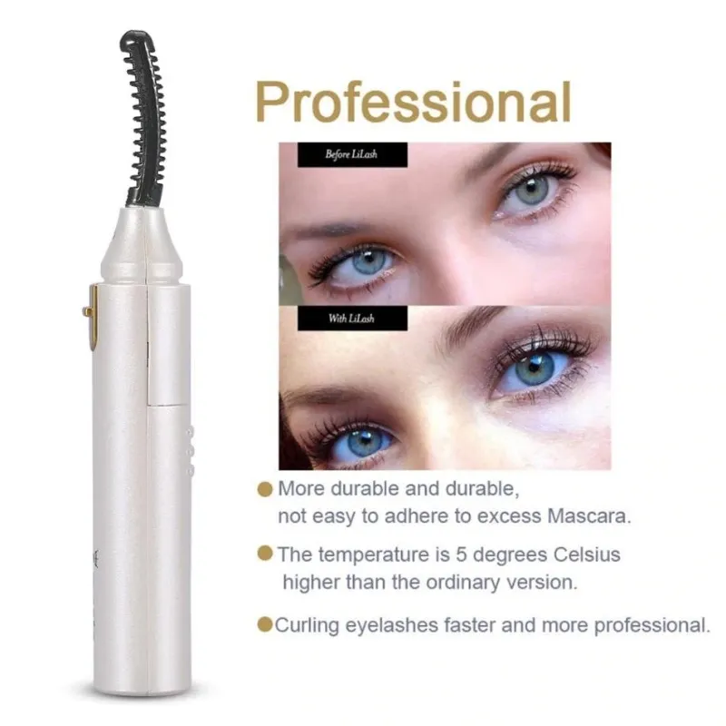 Electric Eyelash Curler Portable Pen Heated Long Lasting Eye lash Curler Useful Makeup Tool For Women New Wholesale