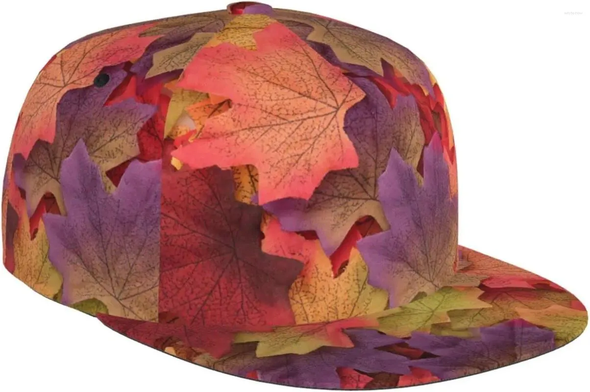 Ball Caps Fall Harvest Automne Seasonal Leave Leaf Flat Bill Hat Unisexe Snapback Baseball Cap Hip Hop Style Visor vierge Ajustement