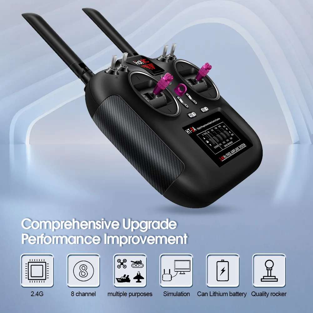 Ht Rc Hotrc HT-8A 2.4G 8CH RC Transmitter and Receiver Metal Set for FPV ...