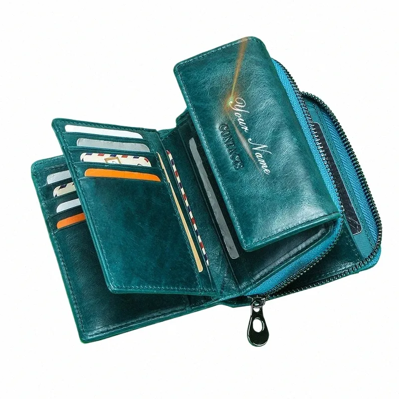 CTACTs gratis gravering plånbok kvinnor 2022 små mey väskor gåva för damer äkta läder kvinnliga myntväskor korthållare rfid h1bg#