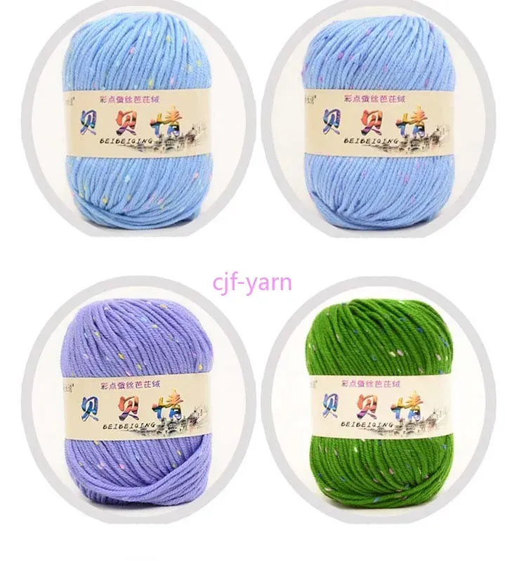 Stickade färger barn mycket tröja baby mjuk super 50g kashmir diy babycare scarf leksak garn grossist virkning stickning ull