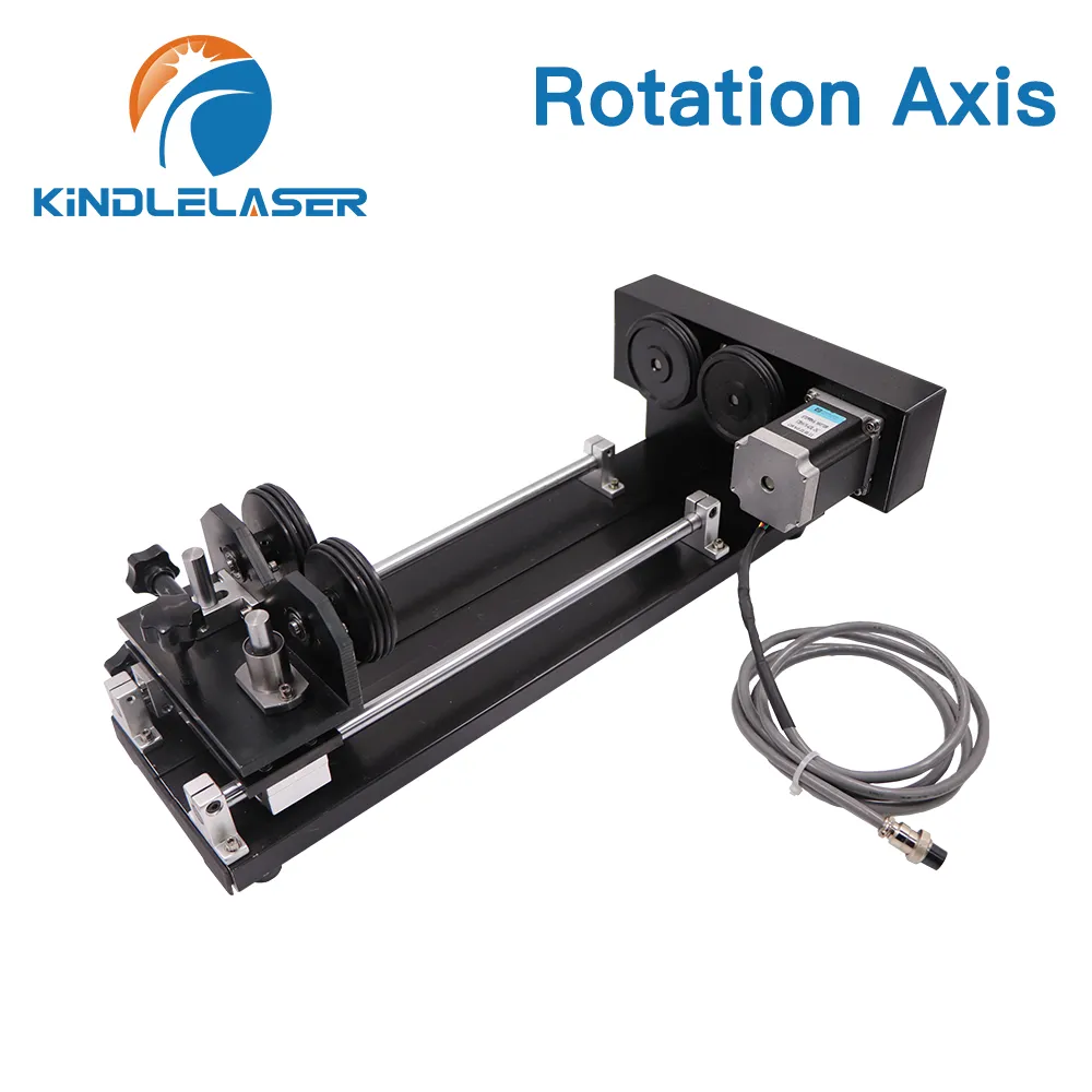 Rotary Axis Attachment, 4 hjul Router Laser Rotary Attachment med 2-fas stegmotor för CO2 Rotera graveringsmaskin