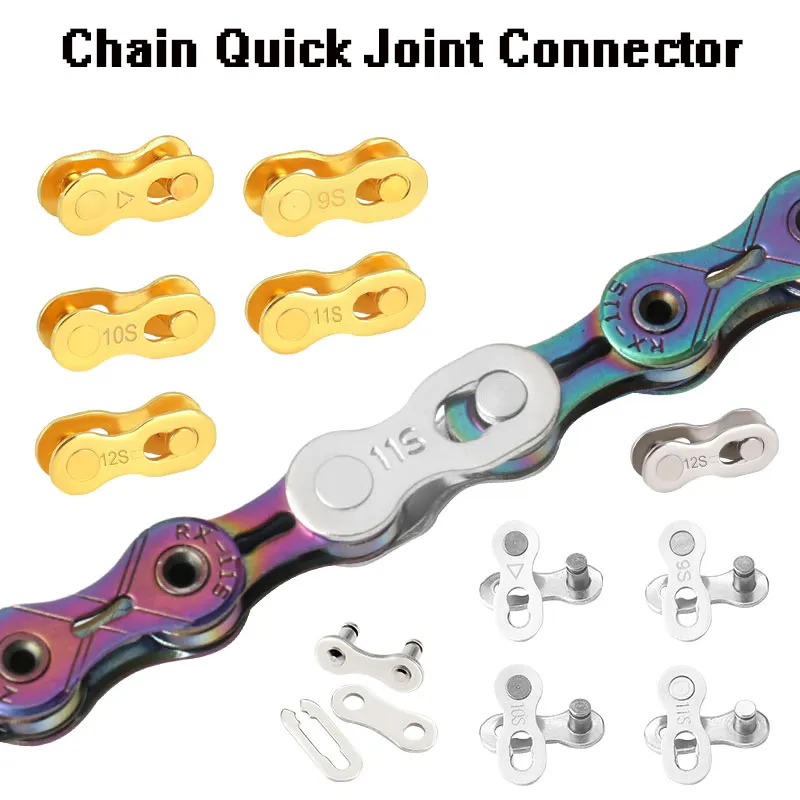 5pairs RISK 6 7 8 9 10 11 12 Speed Bicycle Chain Quick Joint Connector Mountain Road MTB Bike Chain Lock Master Link Repair Tool