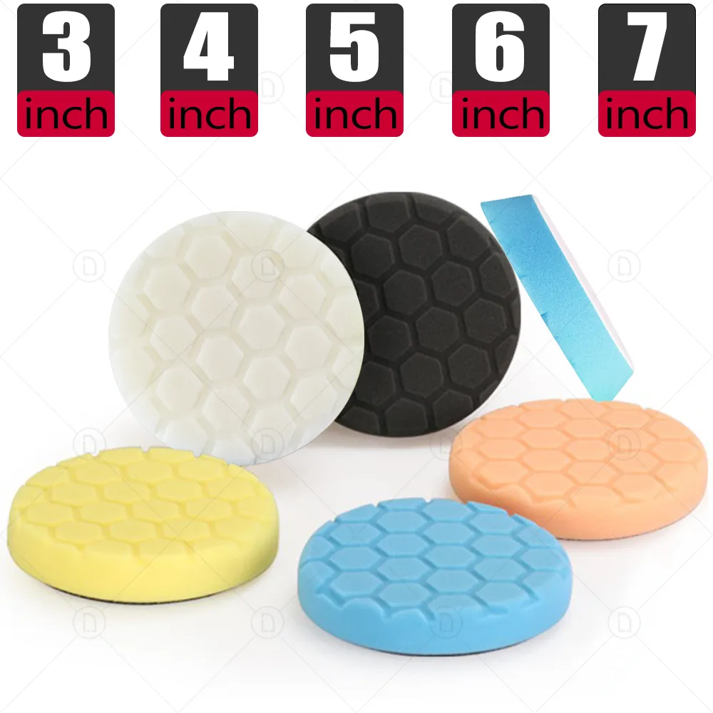 3/4/5/6 / 7 pouces de la voiture Polifing Polifing Taft Sponge Pad pour la poliniser auto