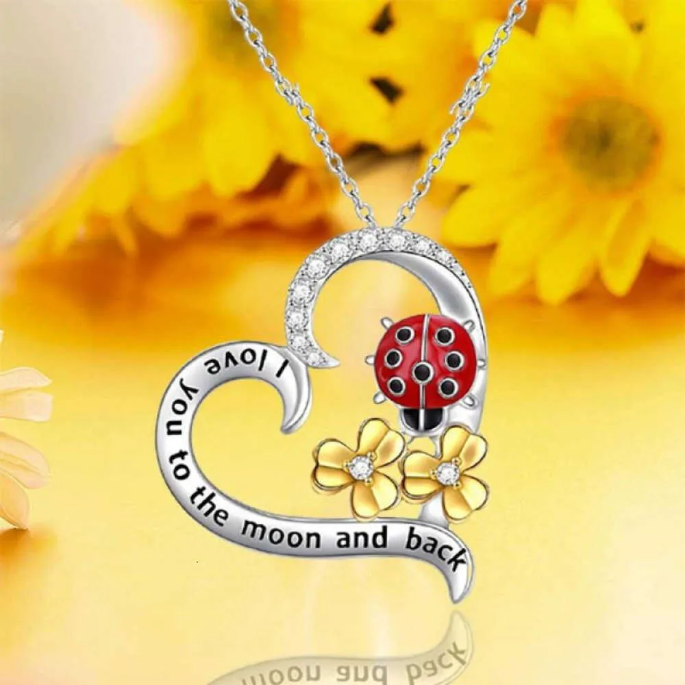Nieuwe liefdesbrief voor dames diamant bloem hanger Moederdag hart ketting sieraden
