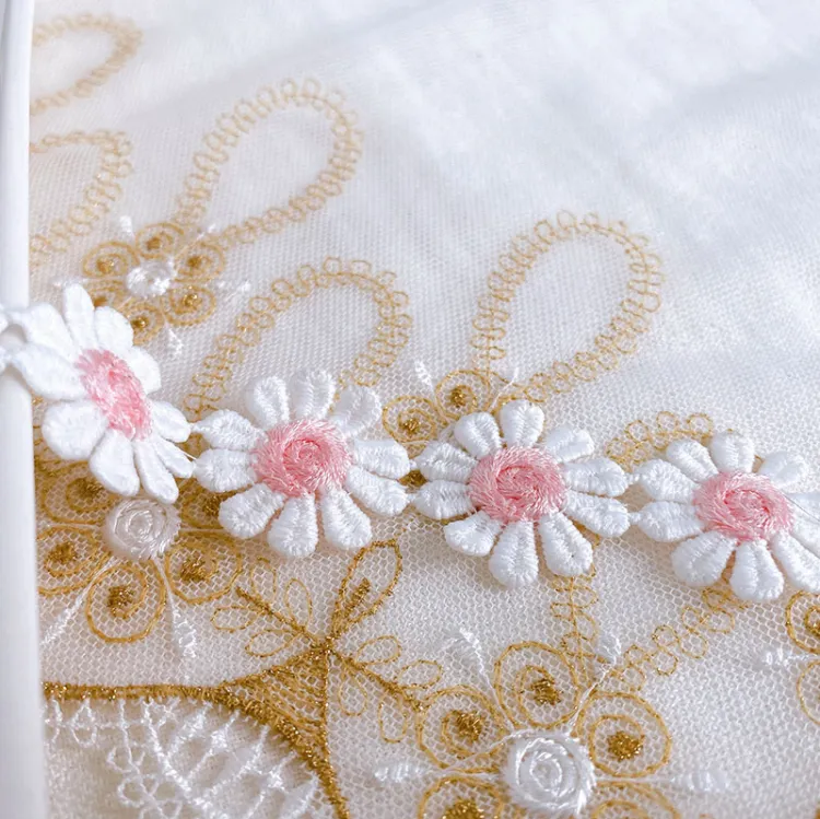 2.5cm High Quality Water Soluble Milk Silk Embroidery DIY Manual Daisy Flower Lace Patch Applique for Clothes Hot Sale