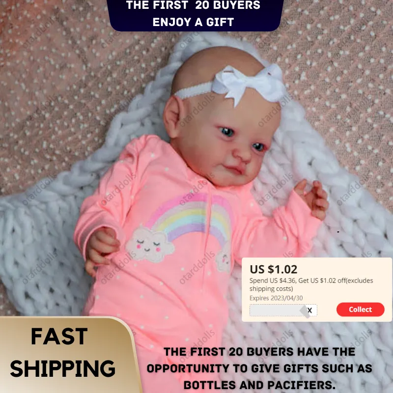 Tobiah Reborn Bebe 22 Inch Soft Vinyl Lifelike Reborn Baby Doll