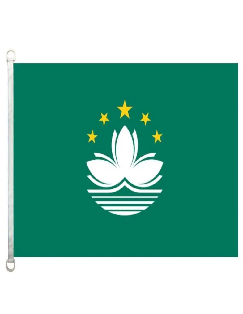 Macau Flag Banner 3X5FT90x150cm 100 Polyester 110gsm Warp Knitted Fabric Outdoor Flag5383541