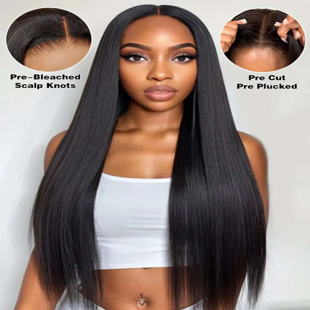 Raw Human Hair Wigs Glueless Wear and Go Lace Front Wig wig