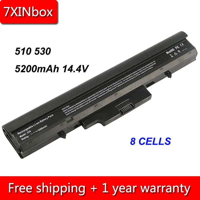 Batteries 7XINbox 8cell 5200mAh 14.4V Laptop Battery For HP 510 530 HSTNNFB40 HSTNNIB44 HSTNNC29C 443063001 440264ABC 440265ABC