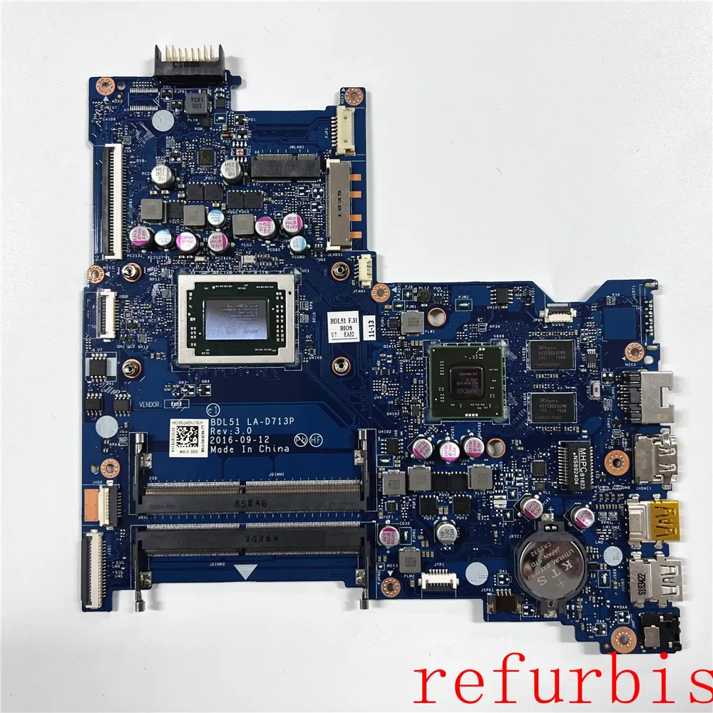 Placa -mãe Utilizou a placa -mãe laptop 854959001 LAD713P para HP 15BA com A109600P R7M170 4GB totalmente testado e funciona perfeitamente