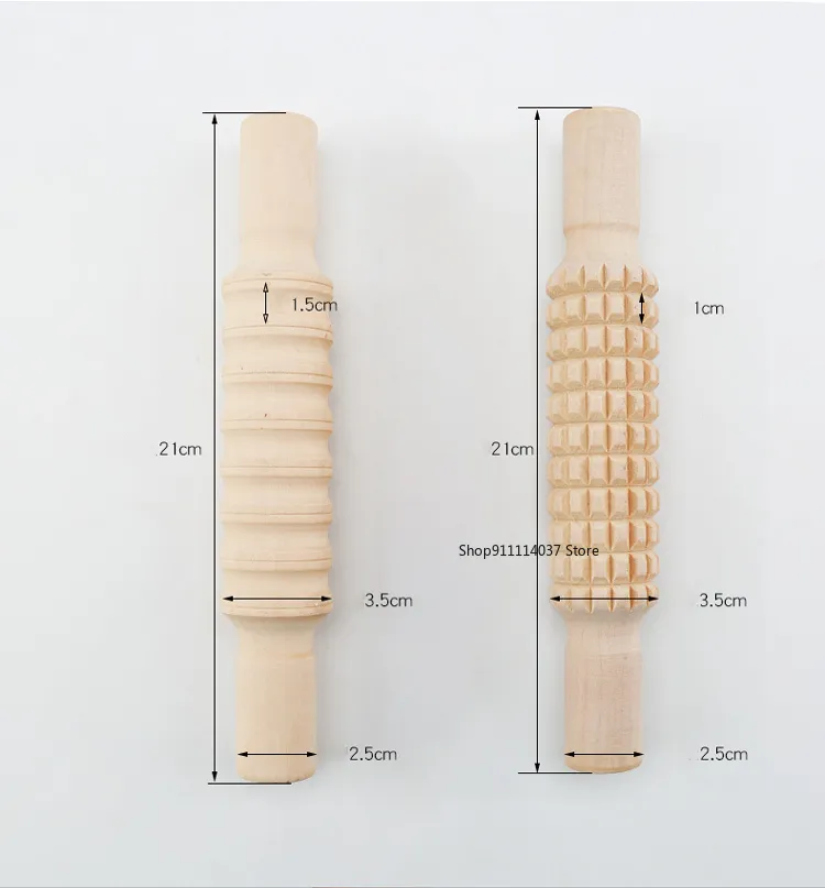 陶器の粘土木材テクスチャローリングピンプレス印刷縞模様の格子エンボスツール泥ローラーdiy陶器ツール