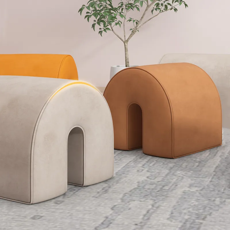 Home Furniture Sofa Stool Kitchen Stool Nordic Shoe Changing Stool Footstool Living Room Chair Modern Simplicity Mobile Seat