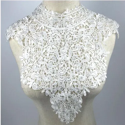 Collifère Fleur Fleur Venois Sequine Floral Broidered Applique Trim décoré Collier de décolleté de dentelle Couture 1PCS