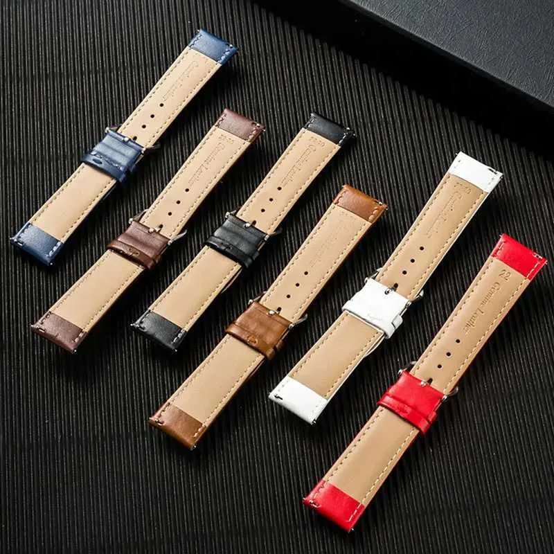 Watch Bands Calfskin Leather Watchband Straps Quick Release 10mm 12mm 14mm 16mm 18mm 19mm 20mm 21mm 22mm 24mm Universal Wrist Band BeltL2404