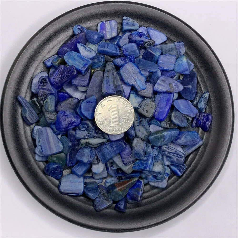 100G Natural blue sapphire strip polished crystal rough crystal gem mineral family tabletop aquarium decoration