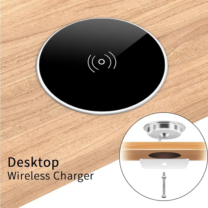 Ładowarki Wbudowane w komputer stacjonarny bezprzewodowy komputer stacjonarny dla Magsafe Furniture Embedded Fast Wireless ładowarka dla iPhone'a 11 Xiaomi Samsung