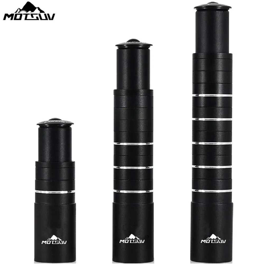 MOTSUV Bicycle Fork STEM Extender Bike 28,6 mm Le guidon monte 115/180 mm / 210 mm Adaptateur Aluminium ALLIAGE HAUTURE