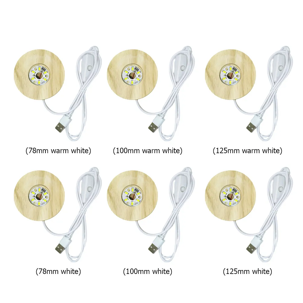 Kryształowa piłka nocna drewniana baza USB przełącznik LED OBWÓD ODDOWY DEKORTACJA STALI Sypialni