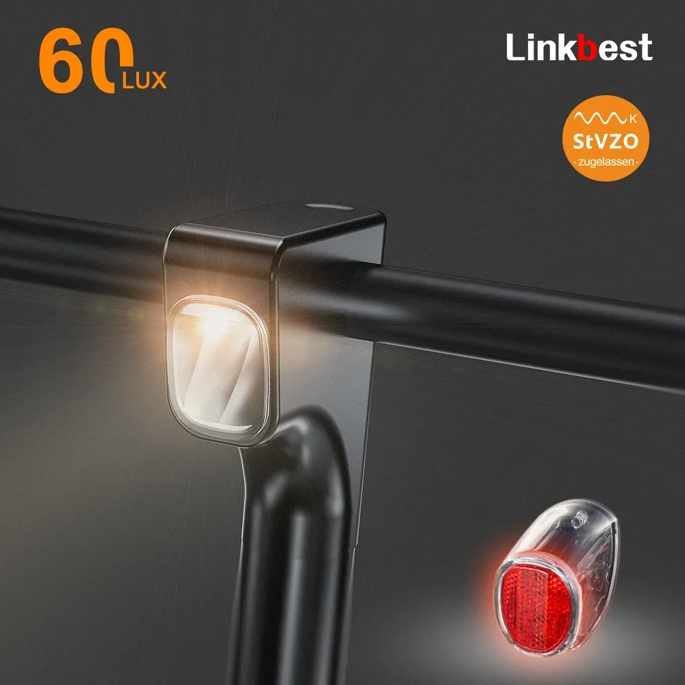 LinkBest 60 Lux Lux LED LED Bicycle Luce impermeabile IPX6 6V-58V per Ebike Escooter OCCESSIONE LUCE LUCIO POSTERIORE