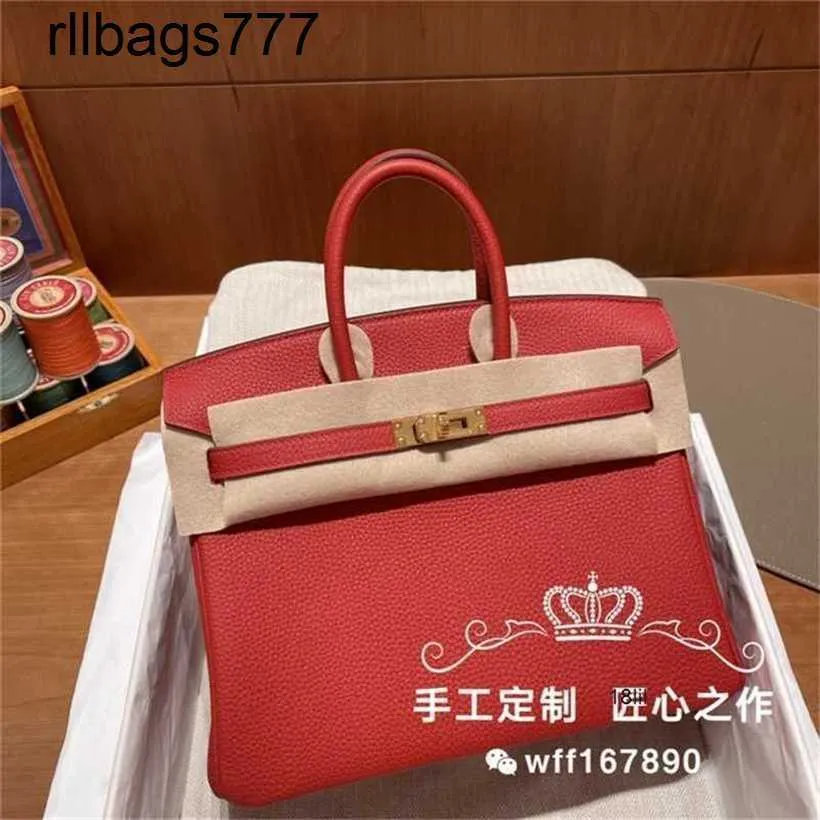 Leather Bk Designer Bags Director Hand Sewed Platinum Bag Togo Cowhide Handbag Bk25 Heart Red S3 Gold Silver Buckle