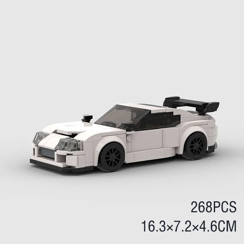 Speed ​​Champions New City Technique Racing Car Old Classic Sport Building Brick Super Racers F1 Stora fordon Block Toys