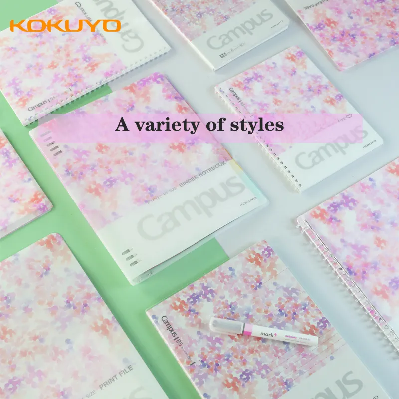 New Japans Kokuyo 8-Loch-Loose-Blatt-Buch Soft Coil Buch Aquarell Flüche Pink Beige ohne Hand A5/B5 süßes Notizbuch frisch