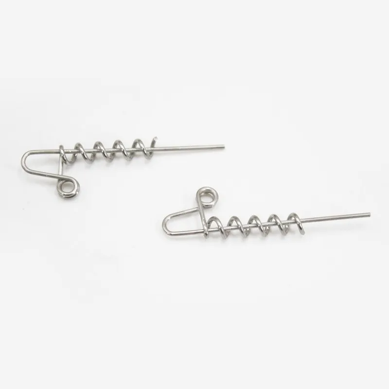 20pcs Miękkie złącze do przynęty PESCA 45/60 mm Worms Przynęty Pins Spring Blokada do stałej igły zatrzasku Miękkie przynęty