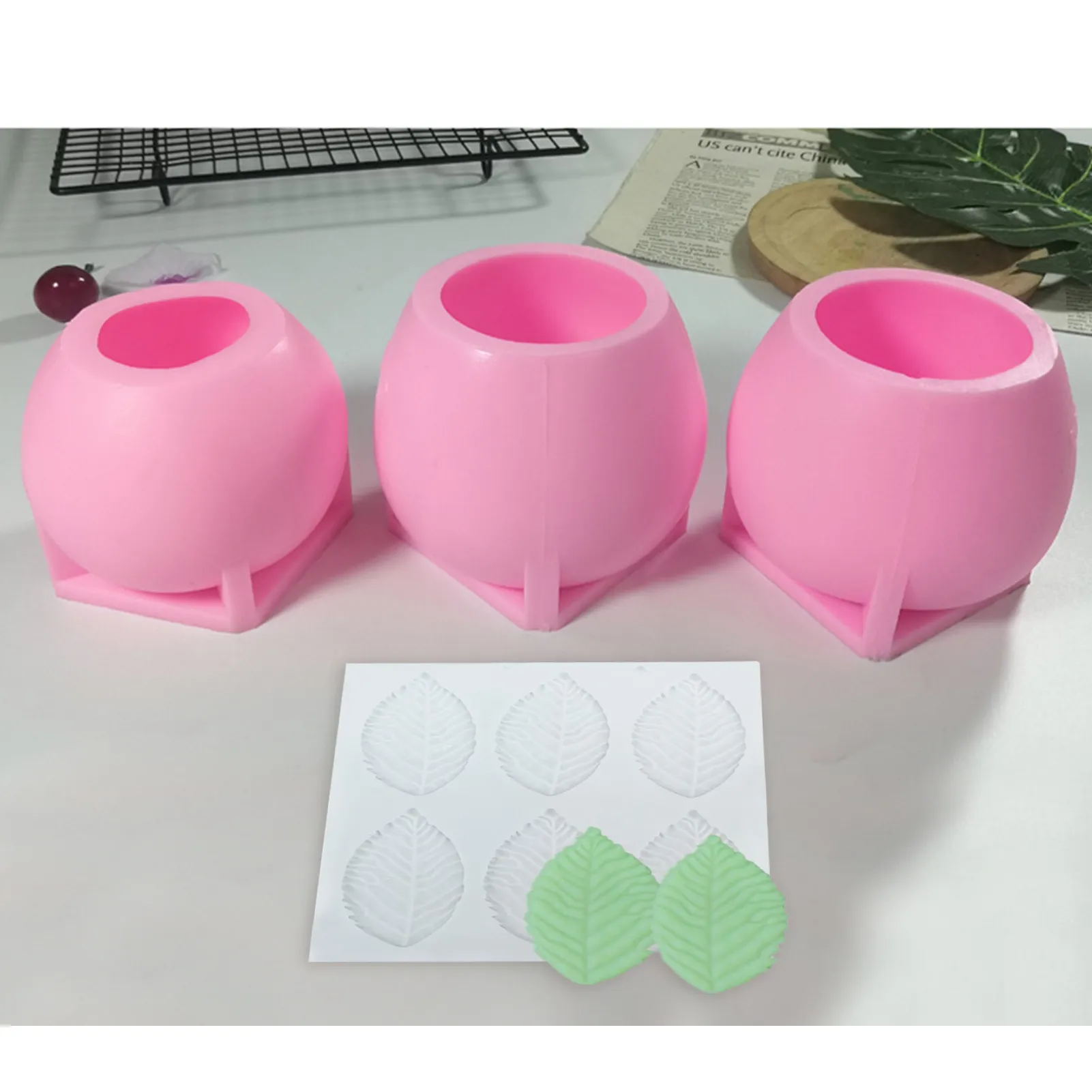 3D Apple Shape Silicone Mould DIY Silicone Candle Mold Creative Apple-Shaped Candle Mold Epoxy Casting Candle Mold For Art