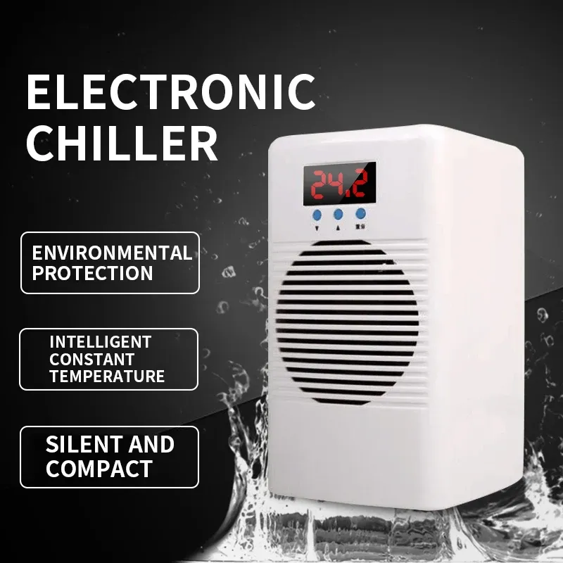 Dispensers Electronic water chiller home chiller mini fish tank cooling refrigerator aquarium cooling and heating mute ice water machine