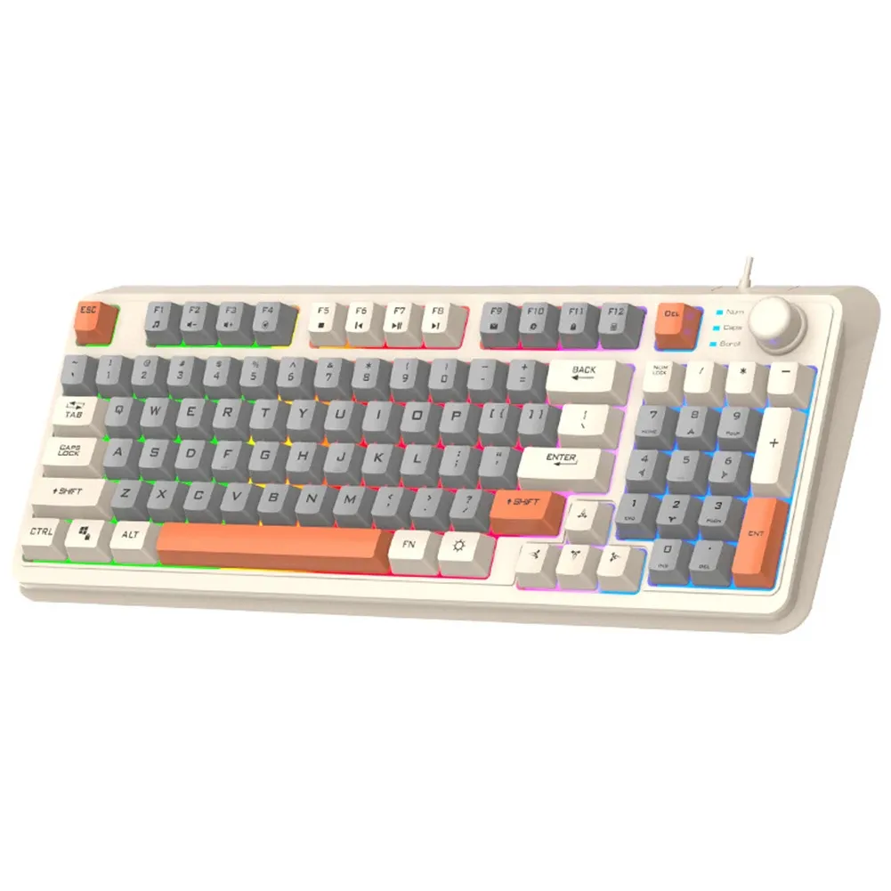 Combos K82 Mechanical Keyboard RGB Light with Mouse Wired Keypad HotSwappable Keyboard Personalized Keypad for Notebook Laptop Desktop