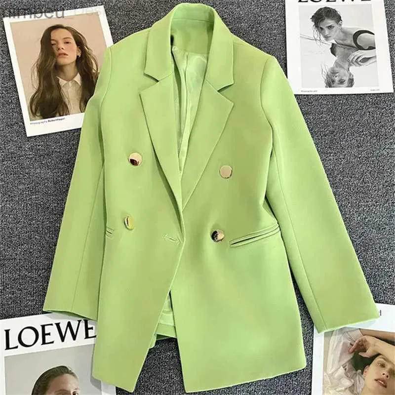 Женские костюмы Blazers Женские блейзеры зеленый костюм