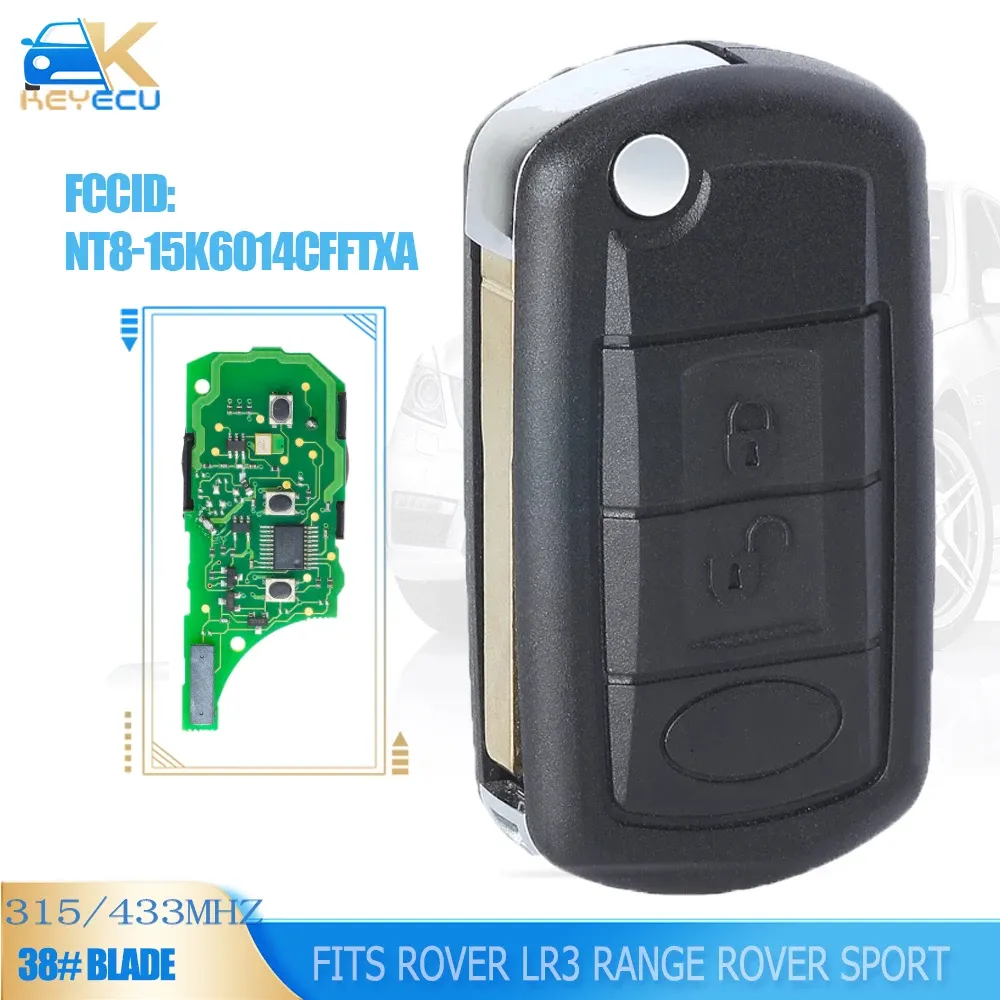 KEYECU NT8-15K6014CFFTXA Flip Remote Key Fob 315MHz 433MHz for Land ...