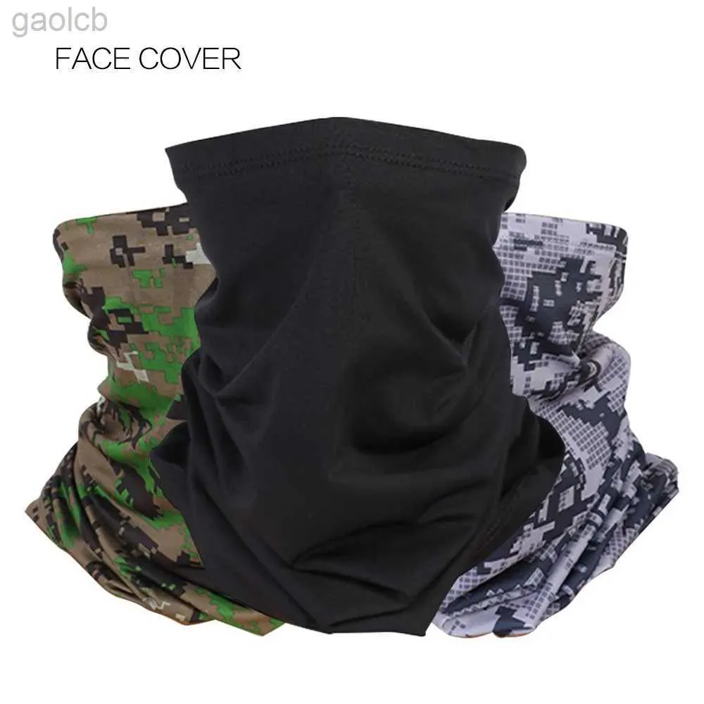 Fashion Face Masks Neck Gaiter UV Protection Ice Silk Face Cover Neck Tube Outdoor Sports Bandana Sjanga Ademend wandel Sjaal Hek Gaiter Bandana 240410