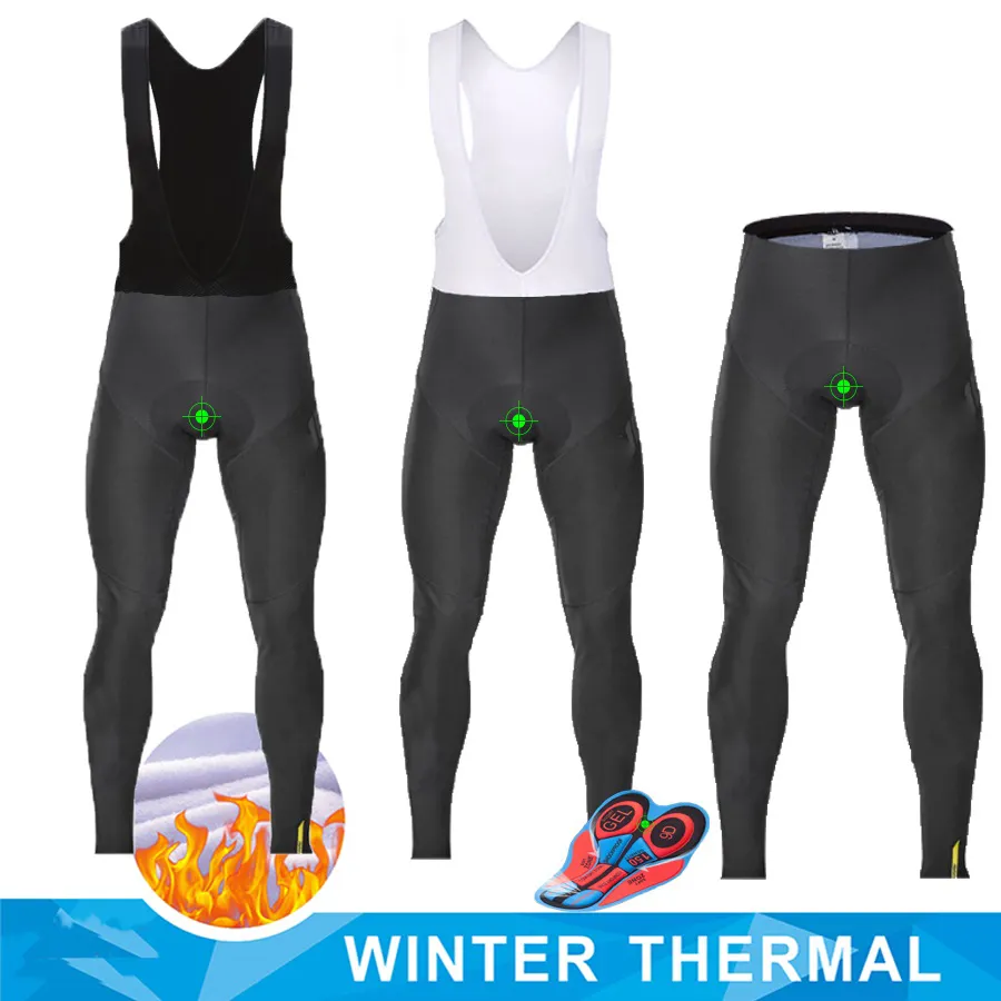 Mac 2019 Winter Fleece Thermal Men Cycling Long Pants Outdoor Bicycle Wear bib Pants Top quality Gel Pad Bike Trousers