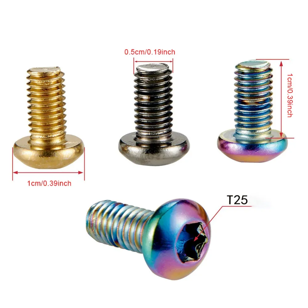Im 12PCS Colorful Mountain Disc Brake Rotor Bolts T25 Head M5x8mm Bike Steel Disc Brake Rotor Fixing Screws Replacement I.283361105