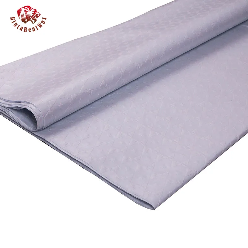 BINTAREALWAX WHITE COLOD COULEUR JACQUARD TEST BY THE YARD POLYESTER MATERICE POUR HOMMES DES ROBRES DE PARTÉE 5 YARDS / LOT CS3302