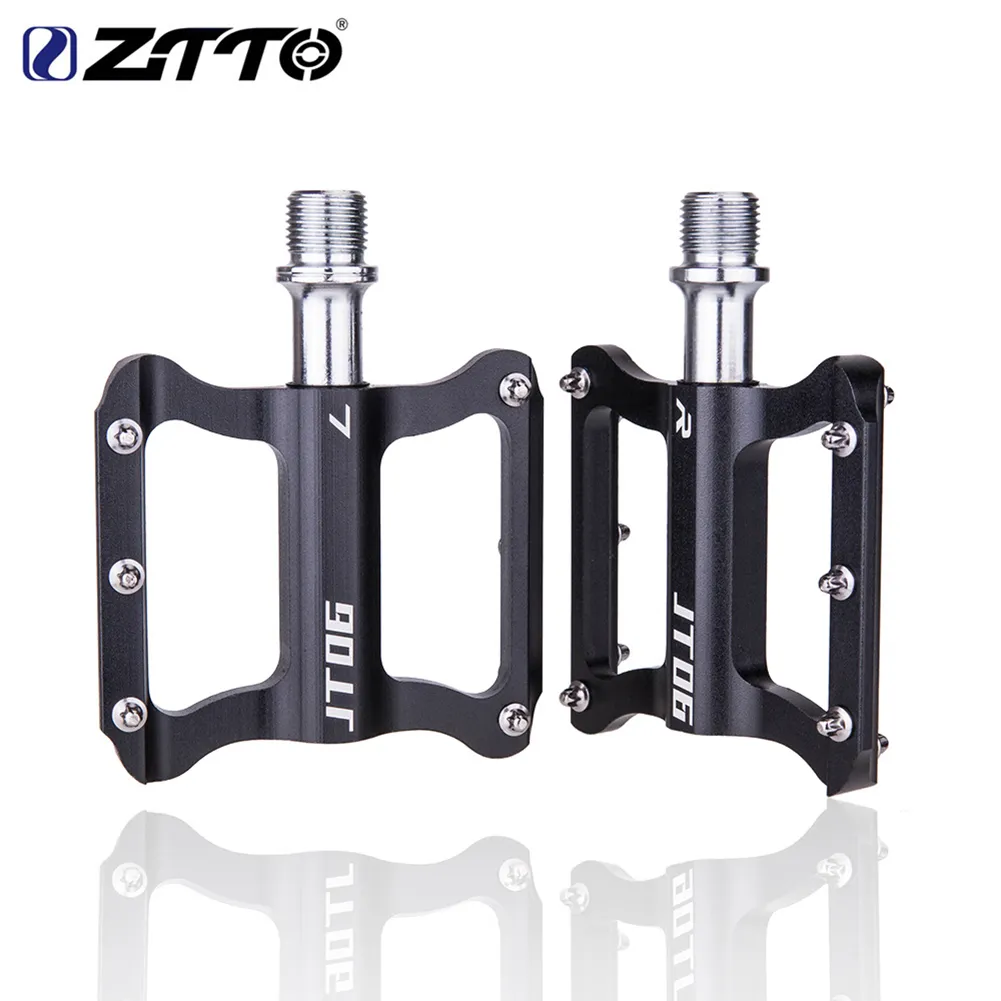 ZTTO Pédales de vélo en aluminium Road Road Mtb Bélos Smooth Bodings Anti-Slip Plat Plat Place Pliage Pièces de cyclistes Accessoires