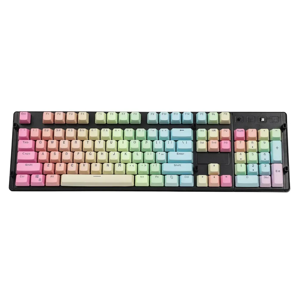 Akcesoria YMDK dublleshot 104 barwione PBT OEM Profil Sunset Zestaw KeyCap Odpowiednie dla klawiatury mechanicznej przełączników MX