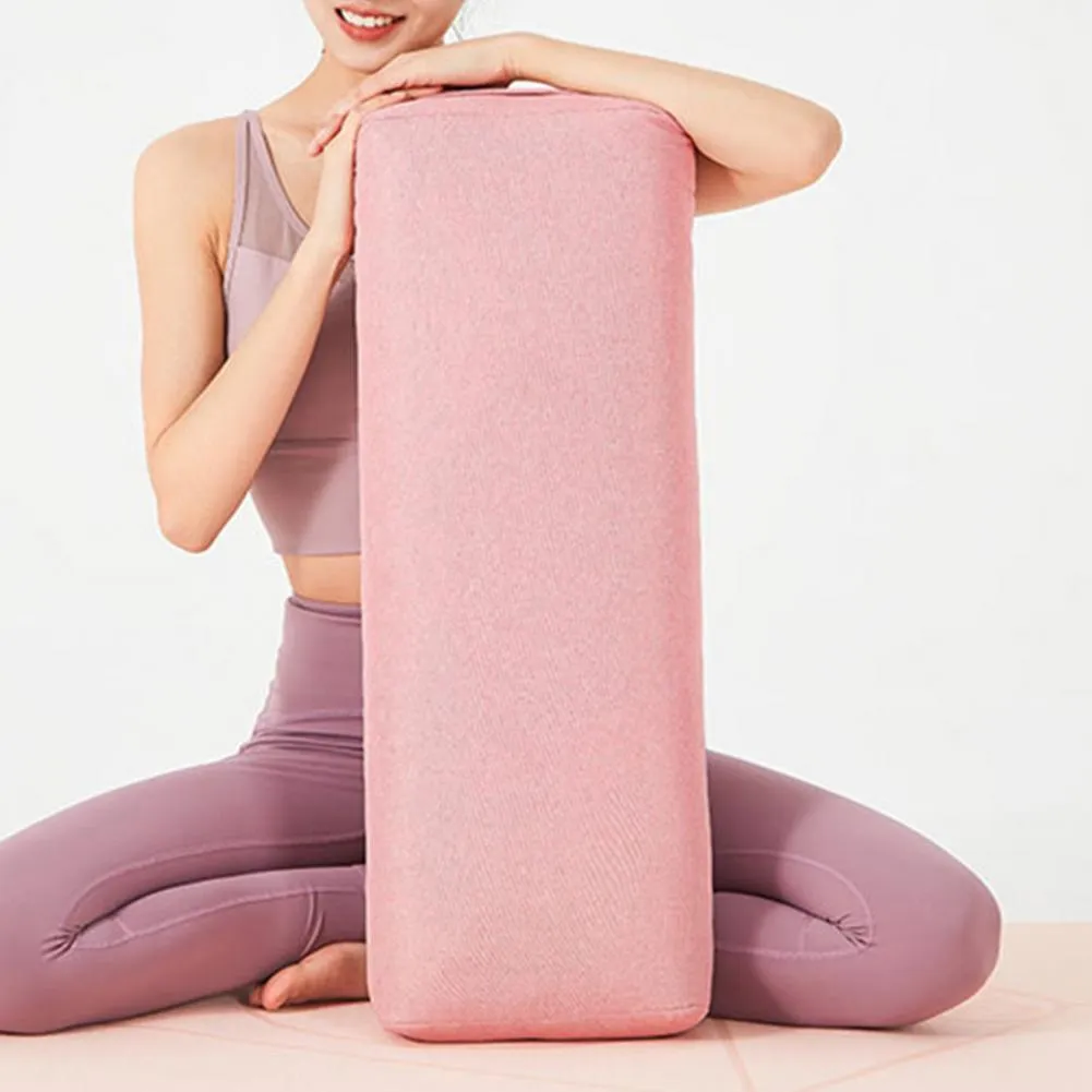 4-Piece Yoga Bolster Set With Blocks & Strap - Meditation & Restorative Yoga Support