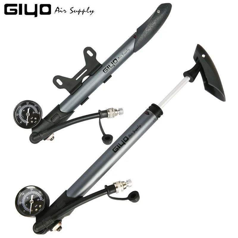 GIYO GS-41P 300PSI Cykeldäck Däck Pump Road Bike Cycling T Hantera fast mätdäck Flator MTB Fork Presta Schrader Air Pump