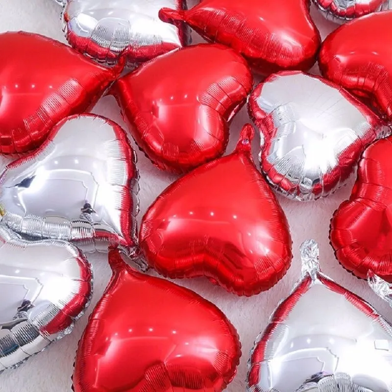 10 pezzi da 18 pollici miscelati con palloncini a forma di cuore a forma di cuore palloncini per decorazioni per il matrimonio decorazioni per feste di compleanno per bambini