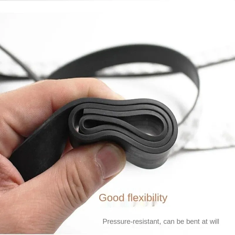 50cm Black Silicone Rubber Strip Self-Adhesive Sealing Strip Anti-Skid ...