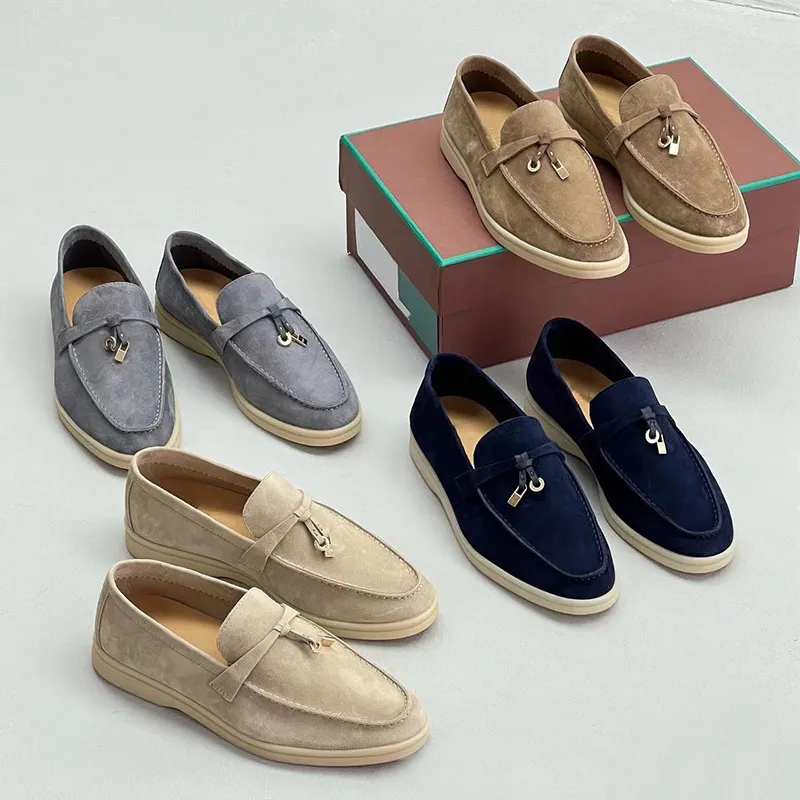 lp skor loafers män designer svart vit rosa grön kaffe beige orange brun marinblå loro piano sko kvinnor lyxiga sport sneakers tränare utomhus män skor