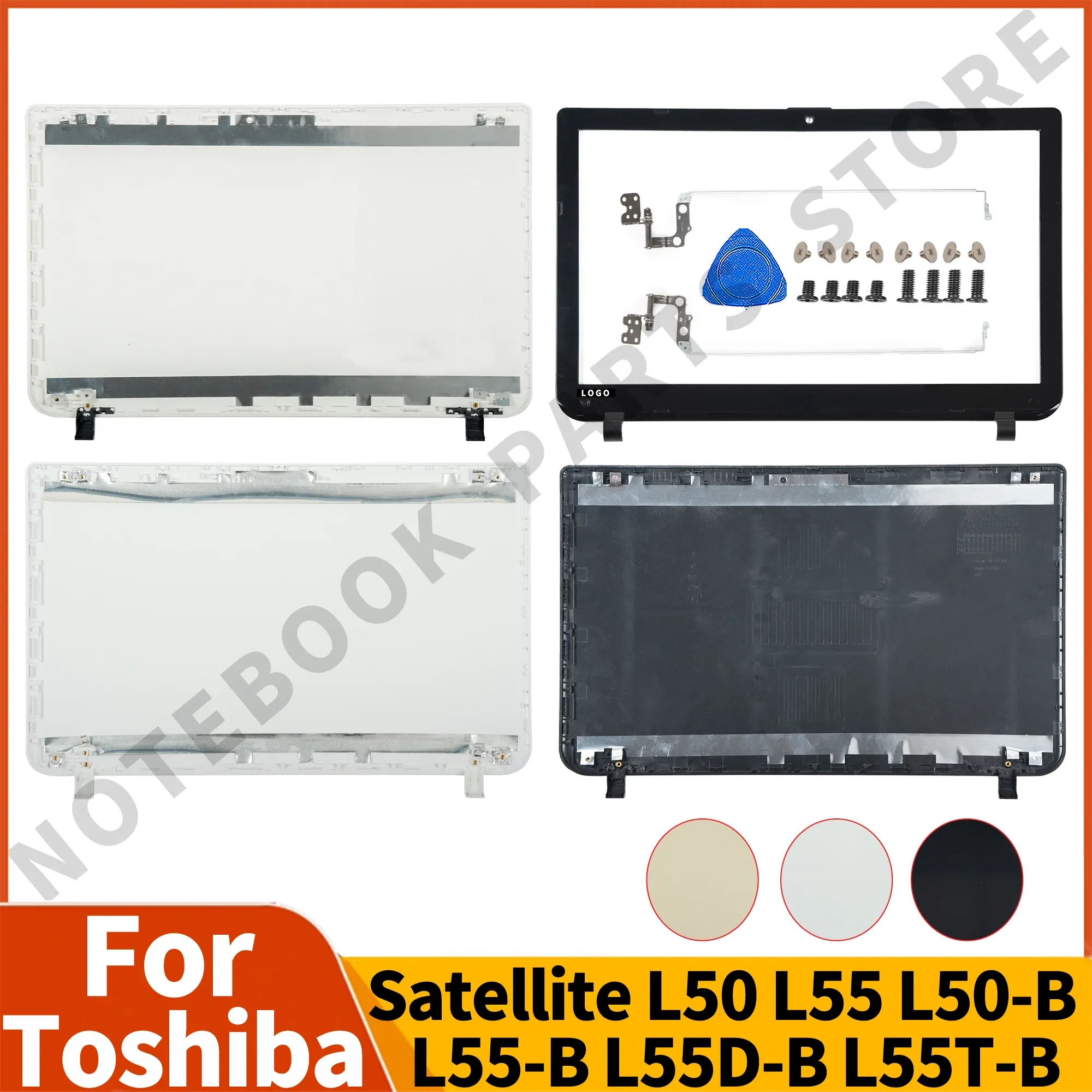 Cases New Laptop Case For Toshiba Satellite L50 L55 L50B L55B L55DB L55TB LCD Back Cover/Front Bezel/Hinges Rear Top Lid Non Touch